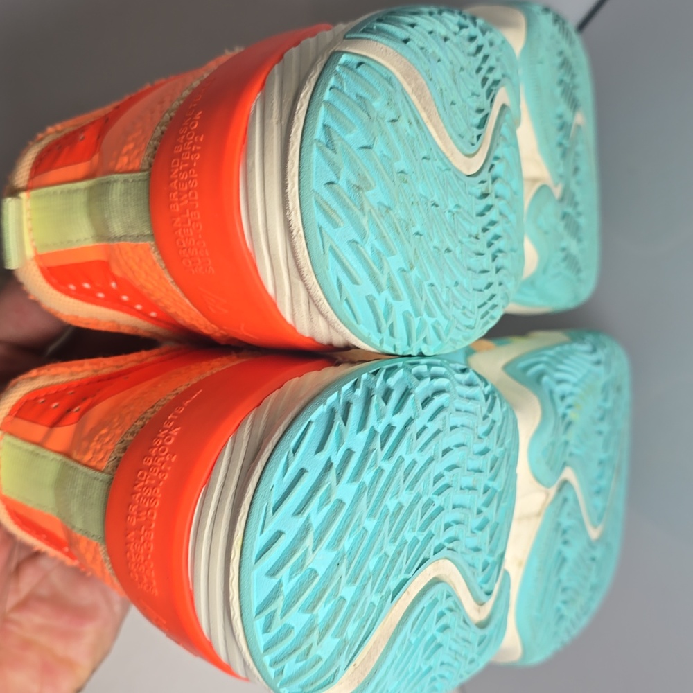 Jordan Westbrook One Take Mango Aqua Woman's Size 8.5 Tag Reads 7Y - Picture 13 of 17
